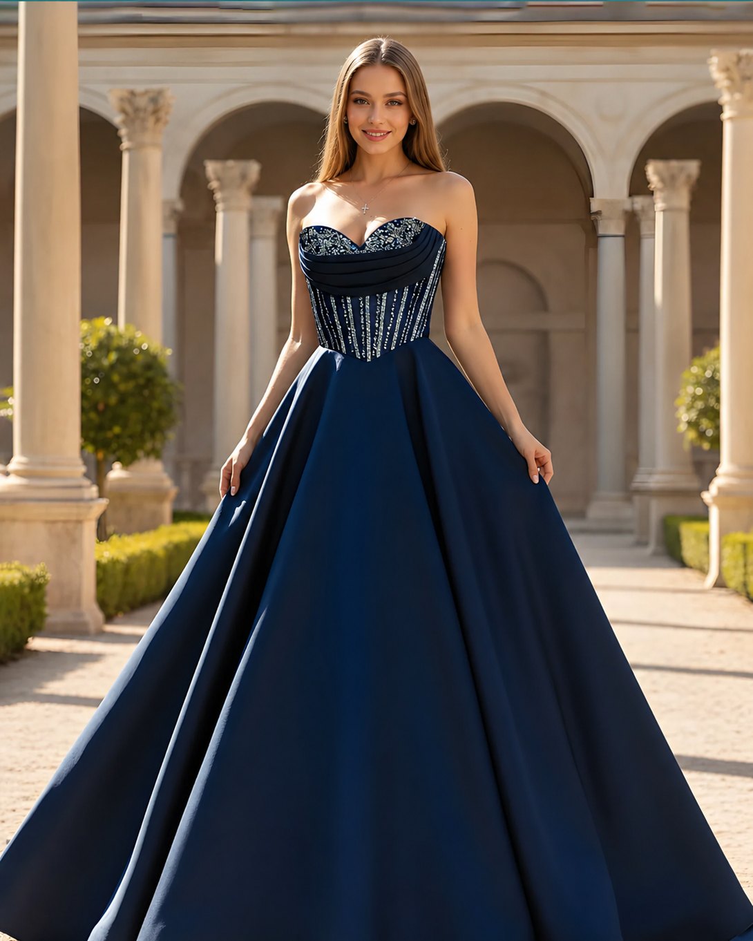 Midnight beaded matric ball gown by TailorMe Woman