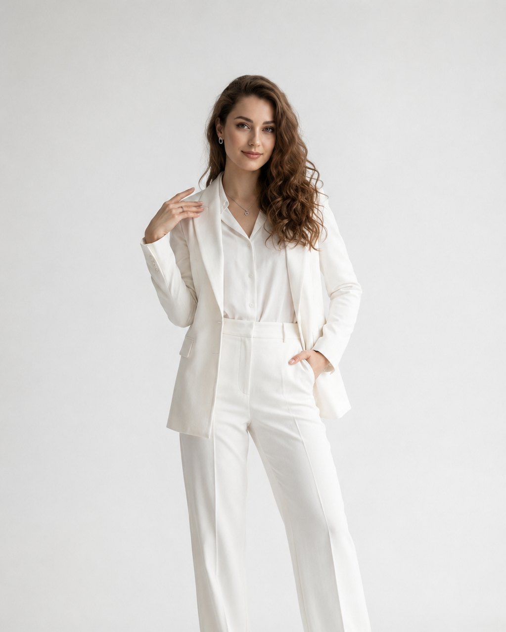 Ivory suit and shirt by TailorMe Woman