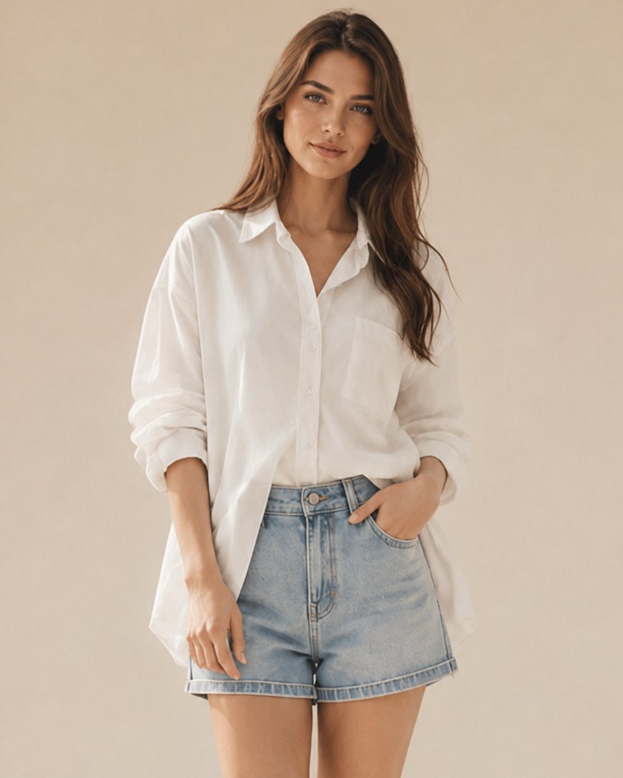 White poplin shirt