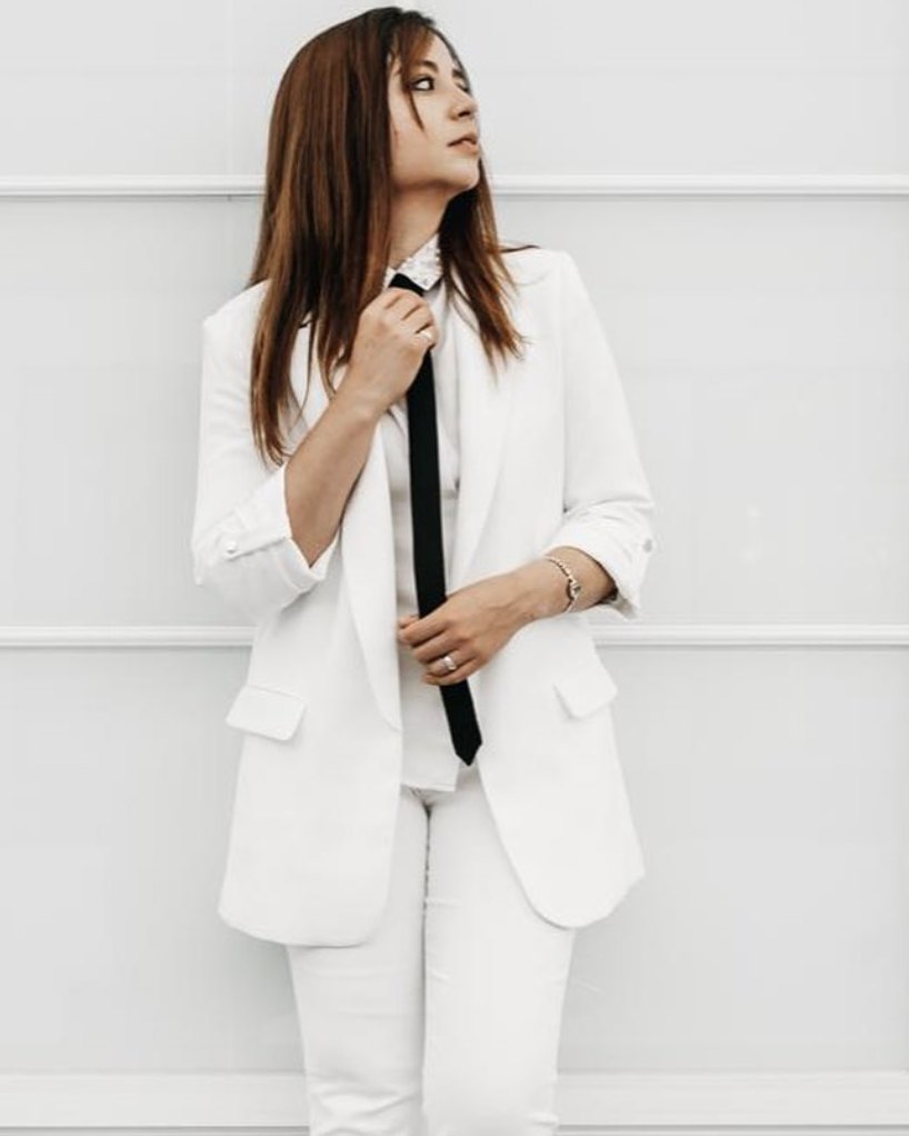 Ivory trouser suit by TailorMe Woman